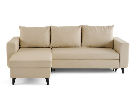 Canapé d'angle réversible 4 places convertible avec coffre en simili Nordic