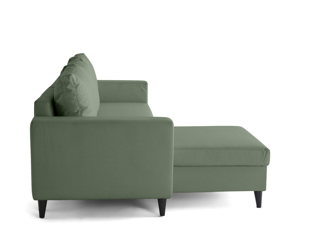 Canapé d'angle réversible 4 places convertible avec coffre en simili Nordic