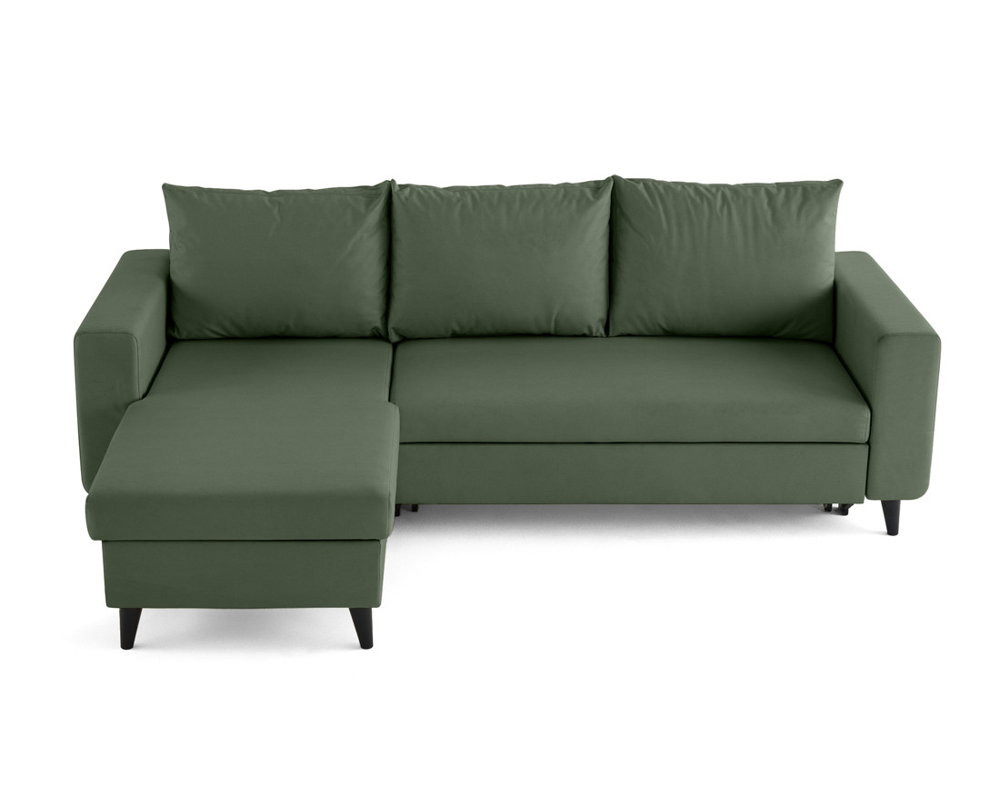 Canapé d'angle réversible 4 places convertible avec coffre en simili Nordic