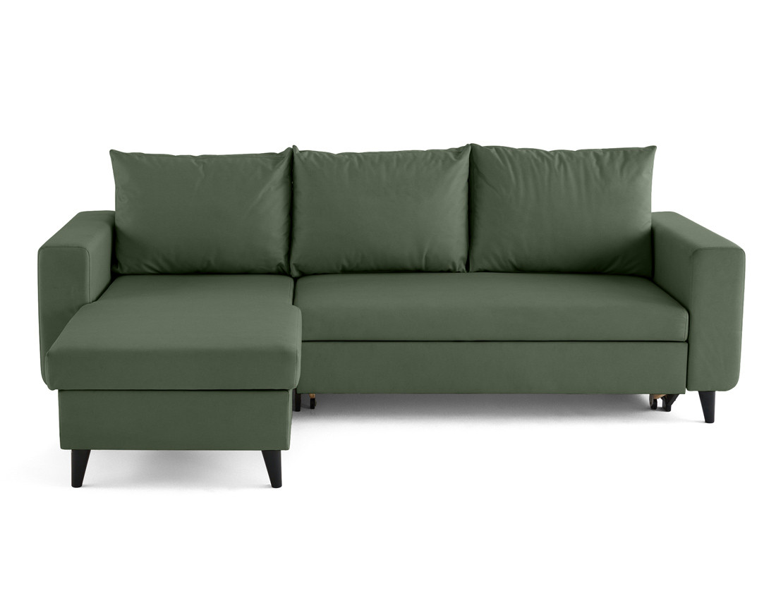 Canapé d'angle réversible 4 places convertible avec coffre en simili Nordic