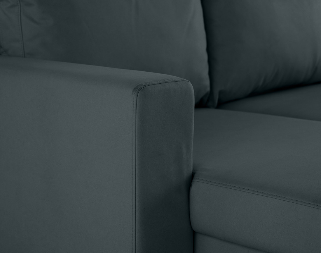 Canapé d'angle réversible 4 places convertible avec coffre en simili Nordic