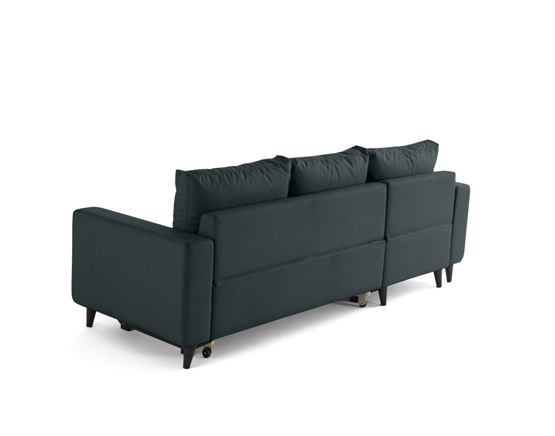 Canapé d'angle réversible 4 places convertible avec coffre en simili Nordic