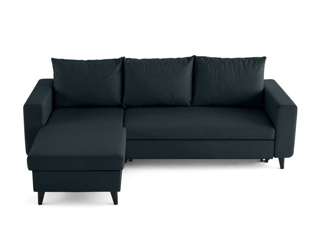 Canapé d'angle réversible 4 places convertible avec coffre en simili Nordic