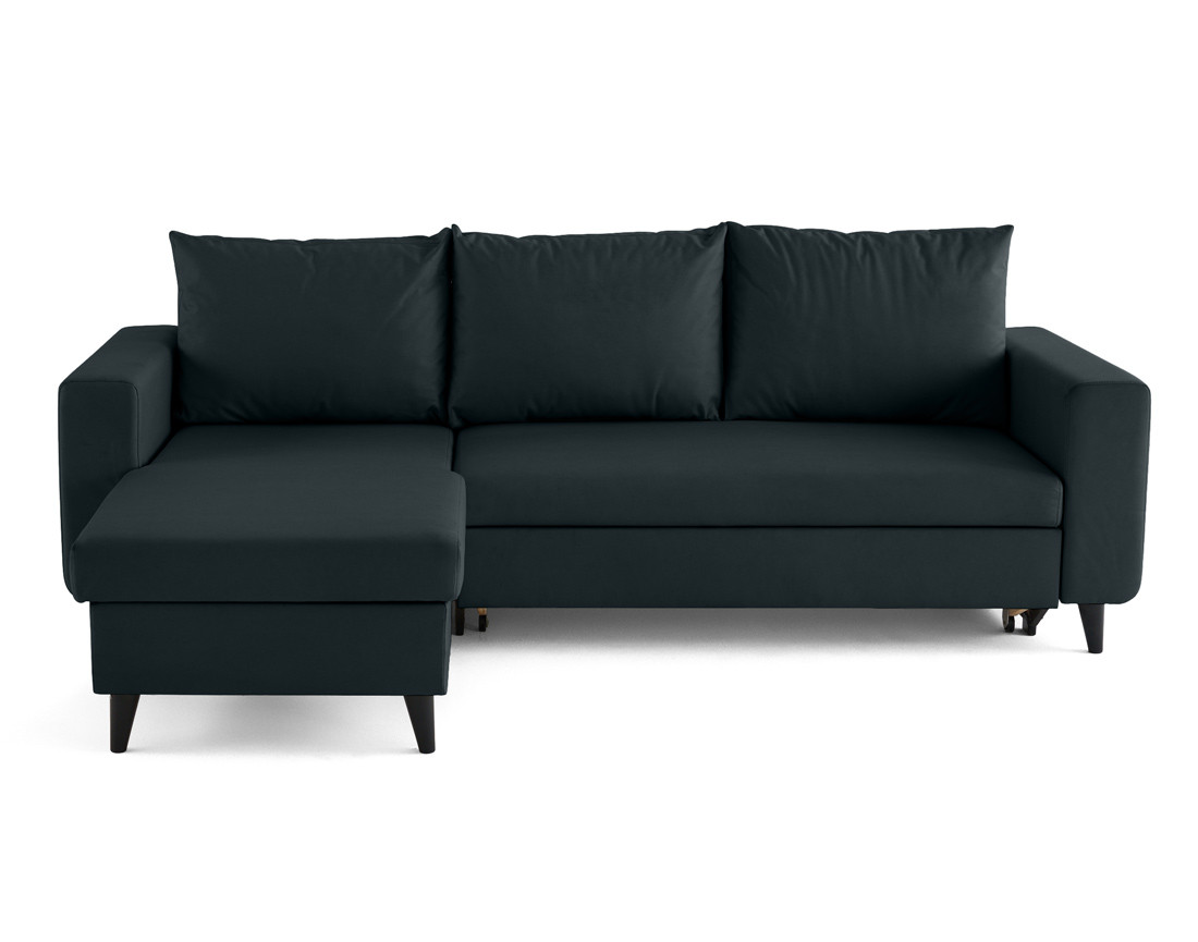 Canapé d'angle réversible 4 places convertible avec coffre en simili Nordic