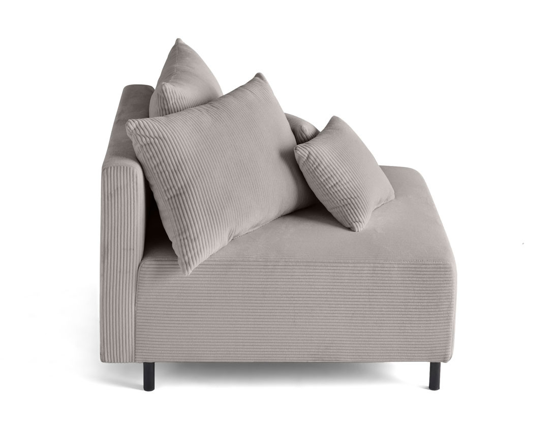 Module d'assise sans accoudoirs en velours côtelé Edinburg