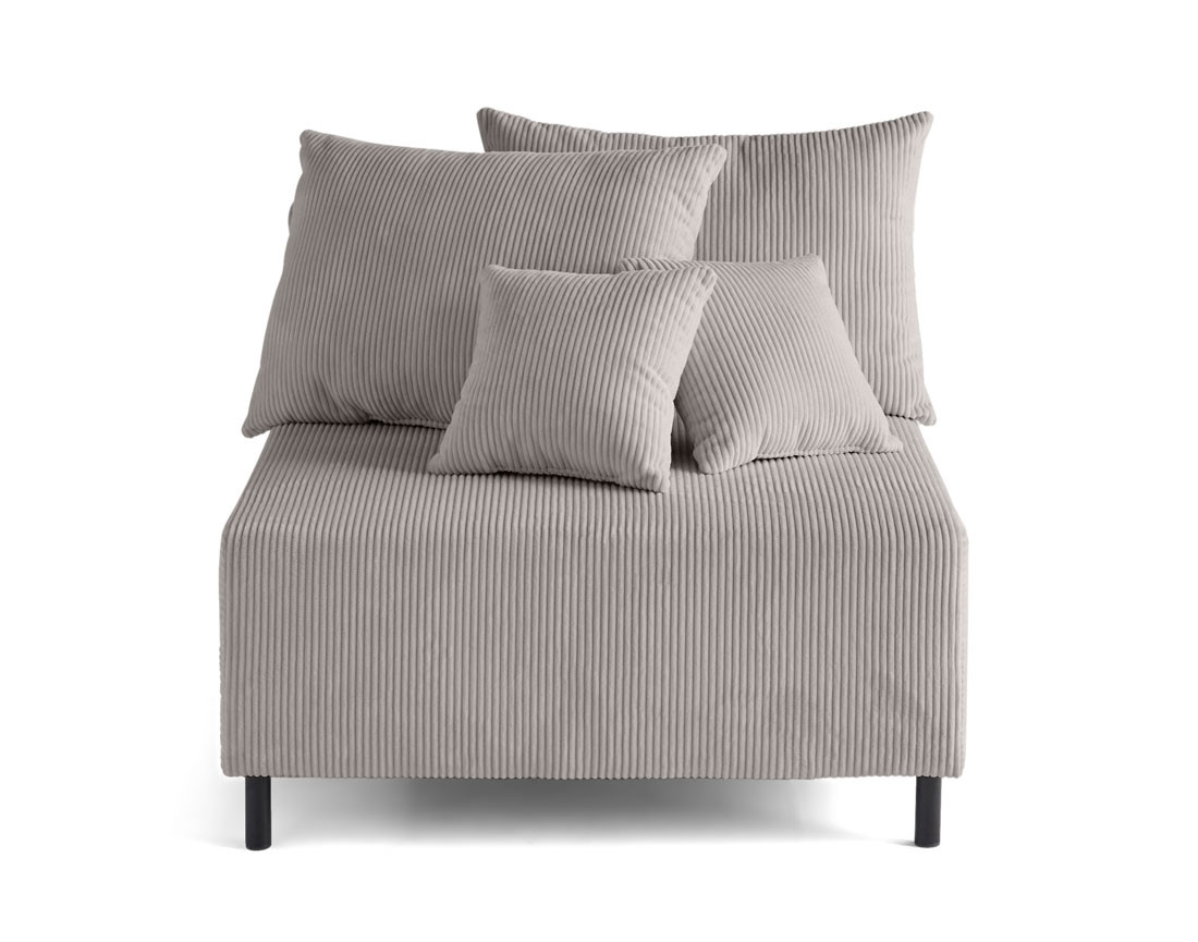 Module d'assise sans accoudoirs en velours côtelé Edinburg