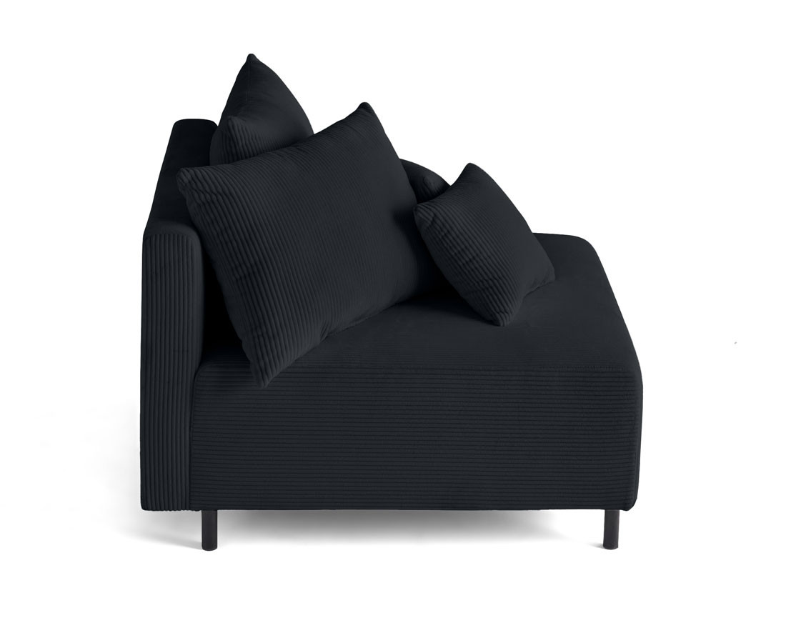 Module d'assise sans accoudoirs en velours côtelé Edinburg