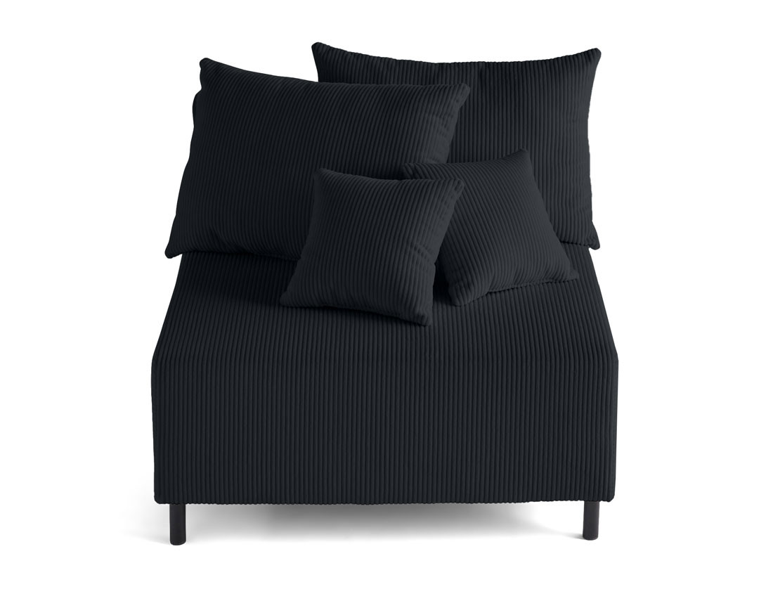 Module d'assise sans accoudoirs en velours côtelé Edinburg