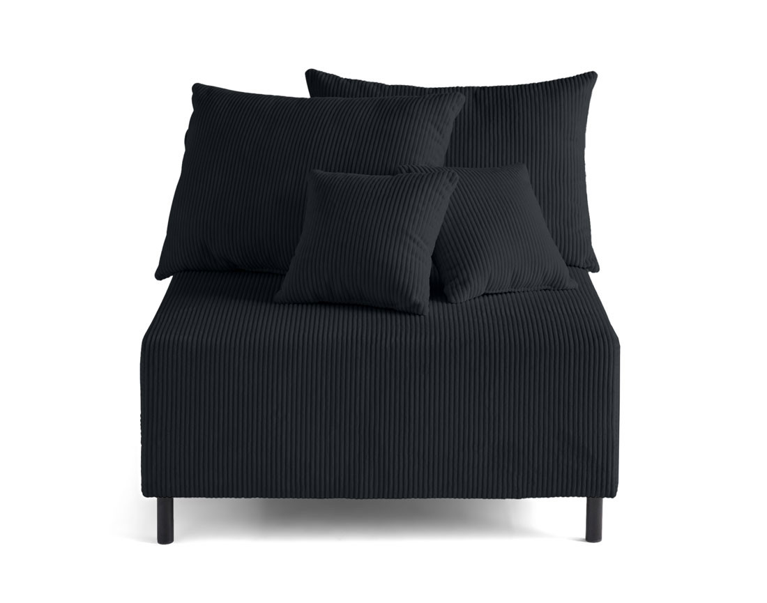 Module d'assise sans accoudoirs en velours côtelé Edinburg