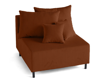 Edinburg - module d'assise sans accoudoirs - en velours côtelé Lisa Design