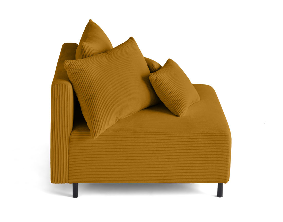 Module d'assise sans accoudoirs en velours côtelé Edinburg