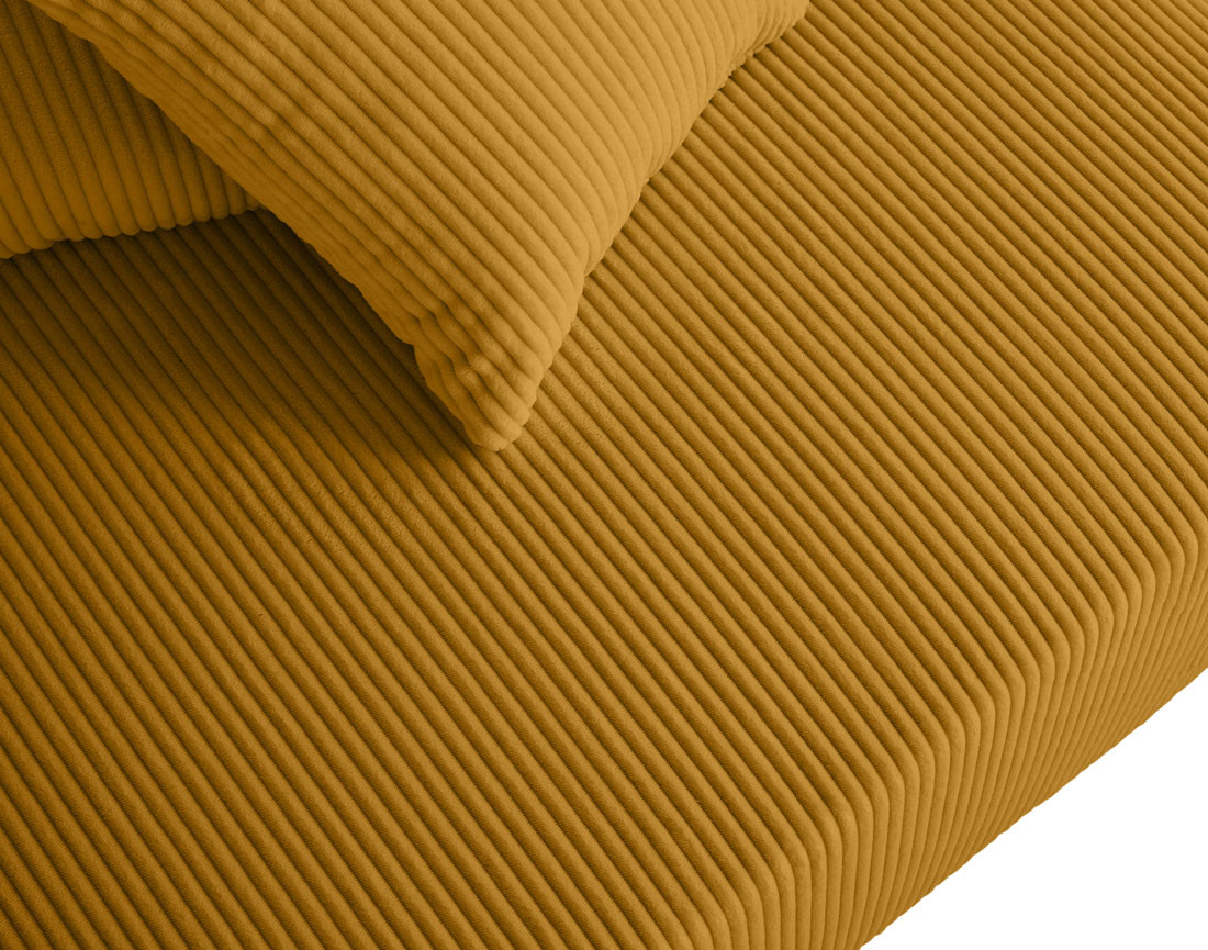 Module d'assise sans accoudoirs en velours côtelé Edinburg