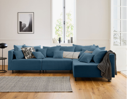 Edinburg - module d'assise sans accoudoirs - en velours côtelé Lisa Design