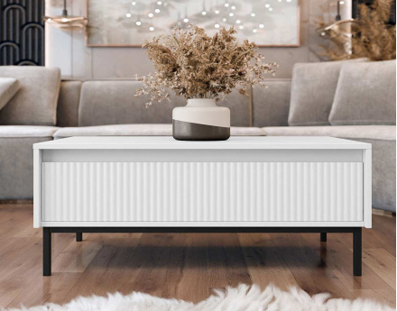 Table basse blanc 100 cm Girona