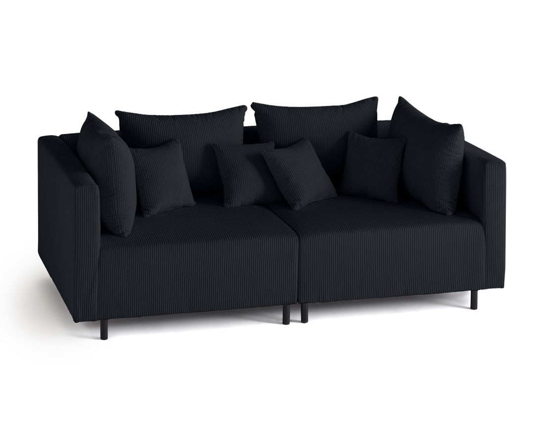 Canapé modulable 2 places en velours côtelé Edinburg