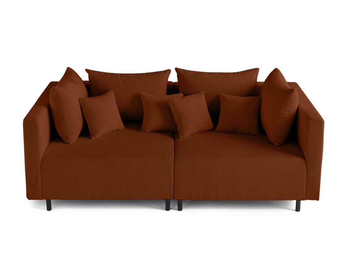 Canapé modulable 2 places en velours côtelé Edinburg