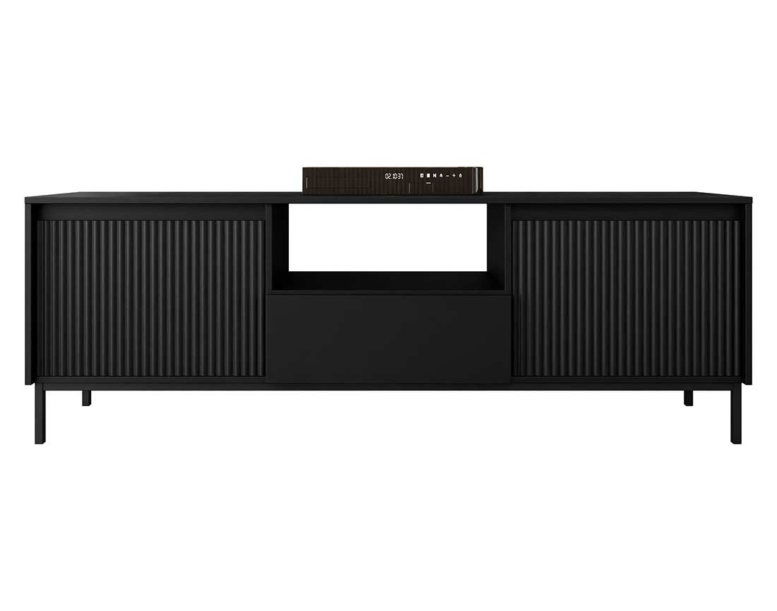 Meuble TV ouvert noir 174 cm Girona