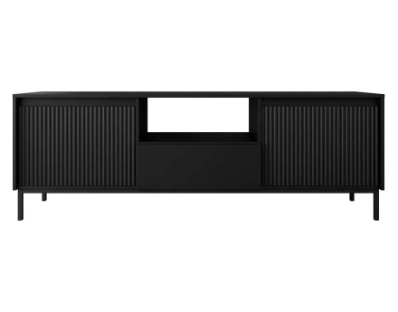 Meuble TV ouvert noir 174 cm Girona