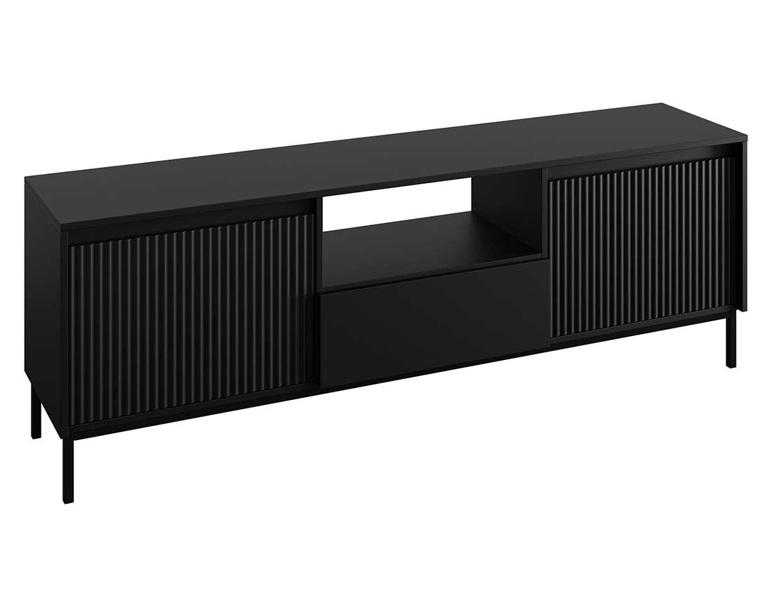 Meuble TV ouvert noir 174 cm Girona