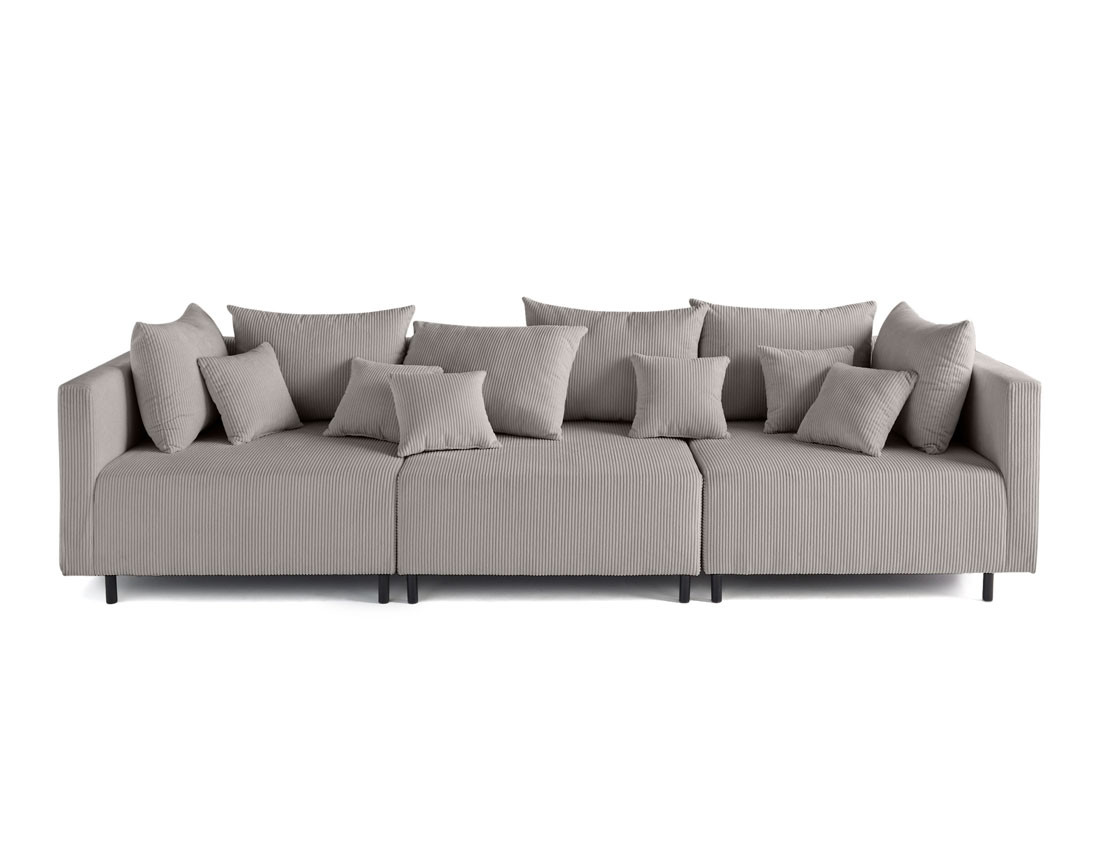 Canapé modulable 3 places en velours côtelé Edinburg