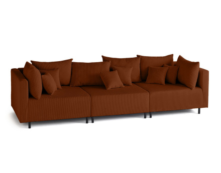 Canapé modulable 3 places en velours côtelé Edinburg