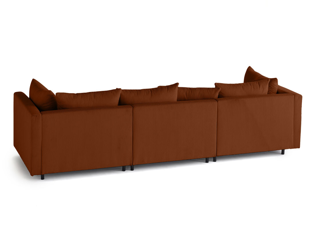 Canapé modulable 3 places en velours côtelé Edinburg