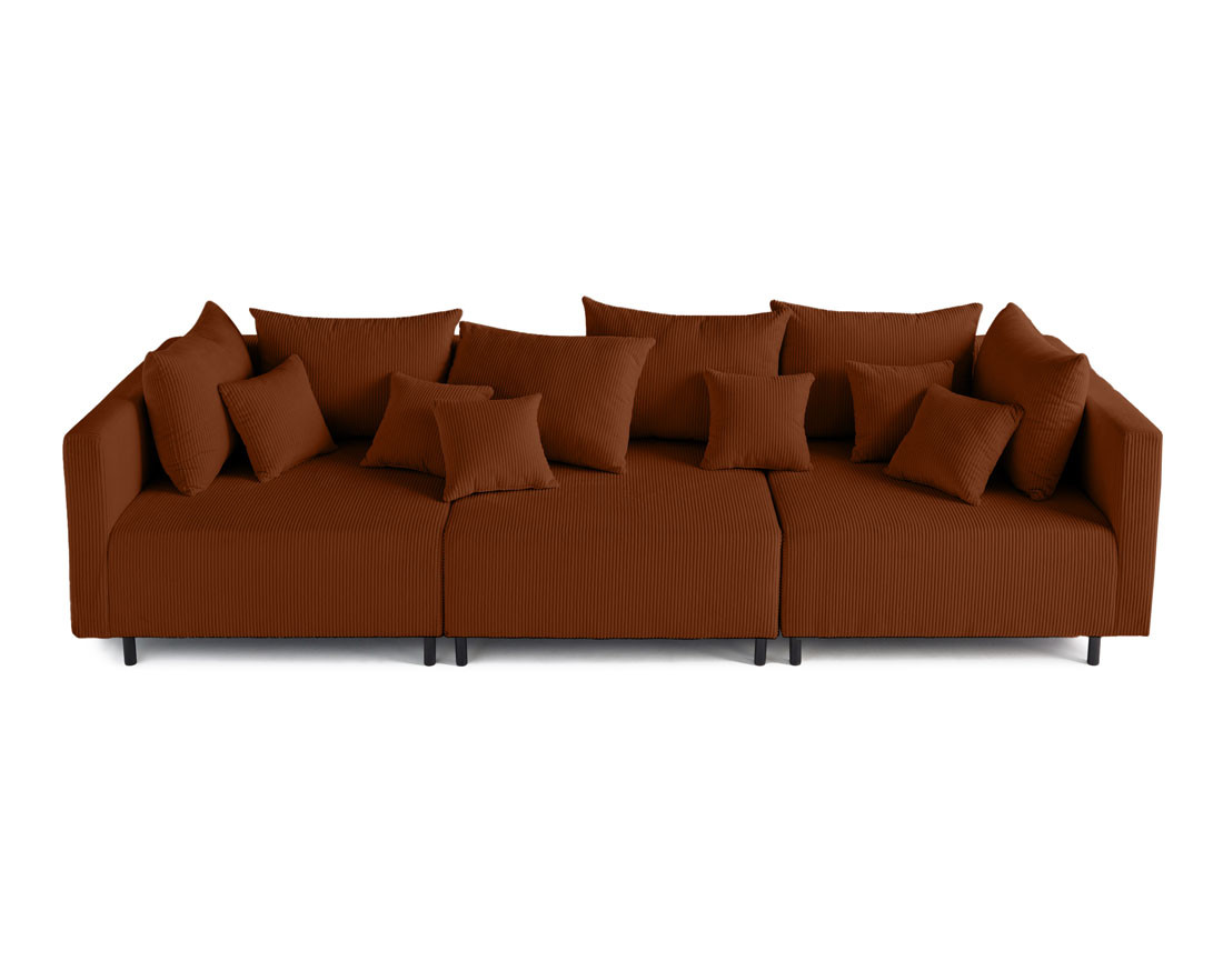 Canapé modulable 3 places en velours côtelé Edinburg