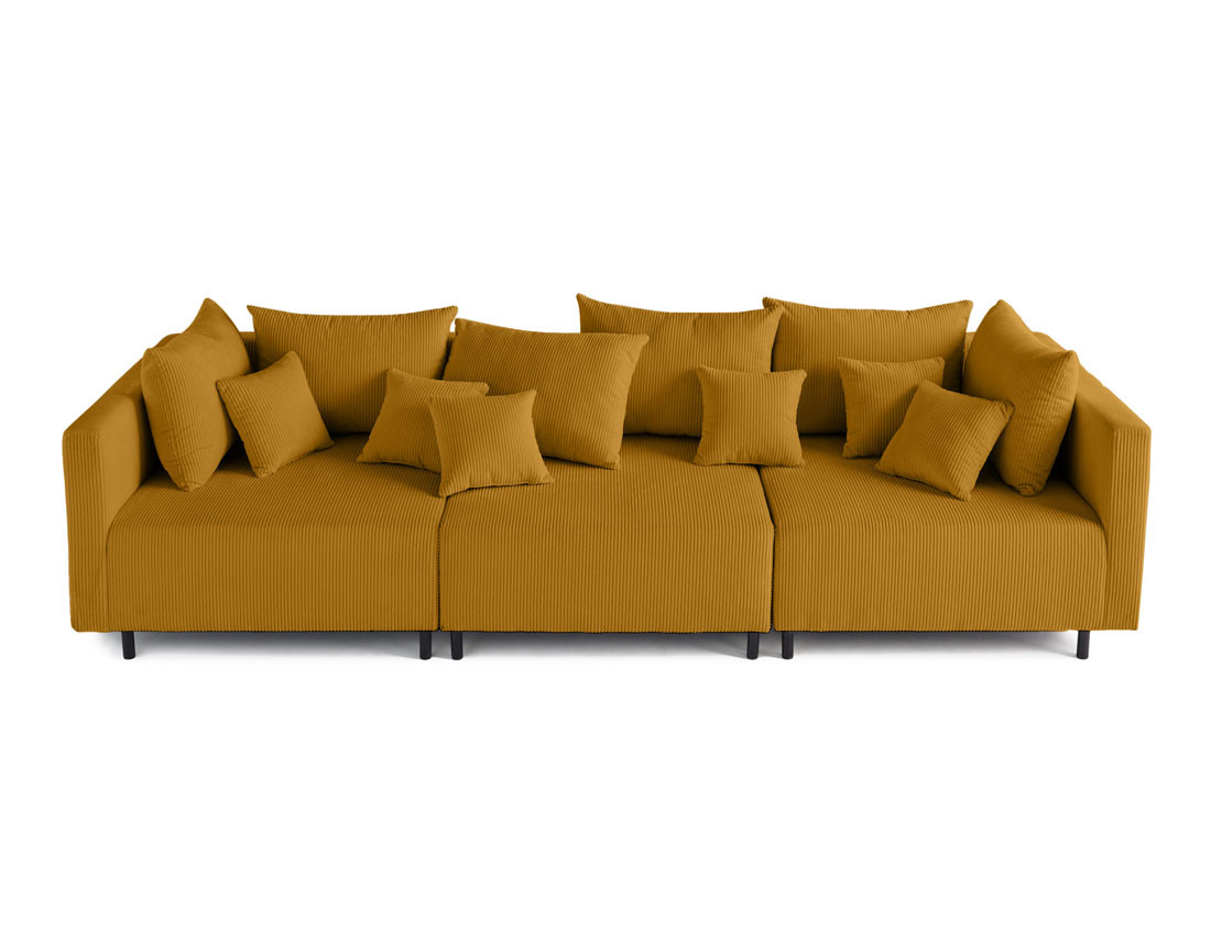 Canapé modulable 3 places en velours côtelé Edinburg