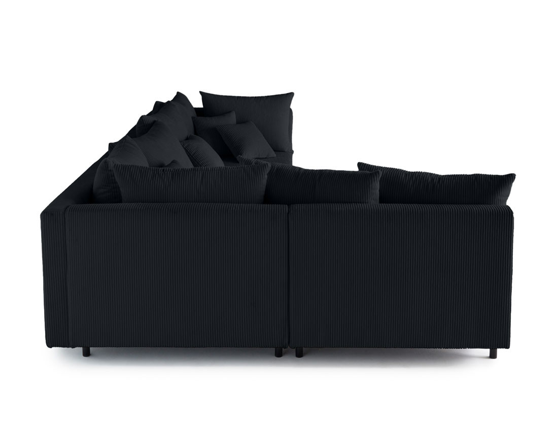 Canapé modulable d'angle réversible 4 places en velours côtelé Edinburg