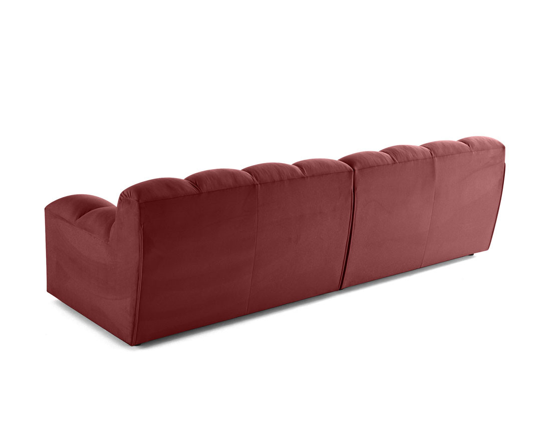 Canapé droit 4 places en velours Napoli