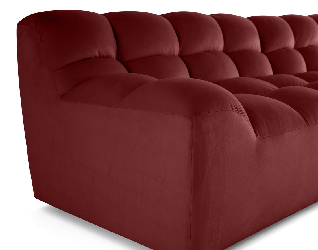 Canapé droit 4 places en velours Napoli