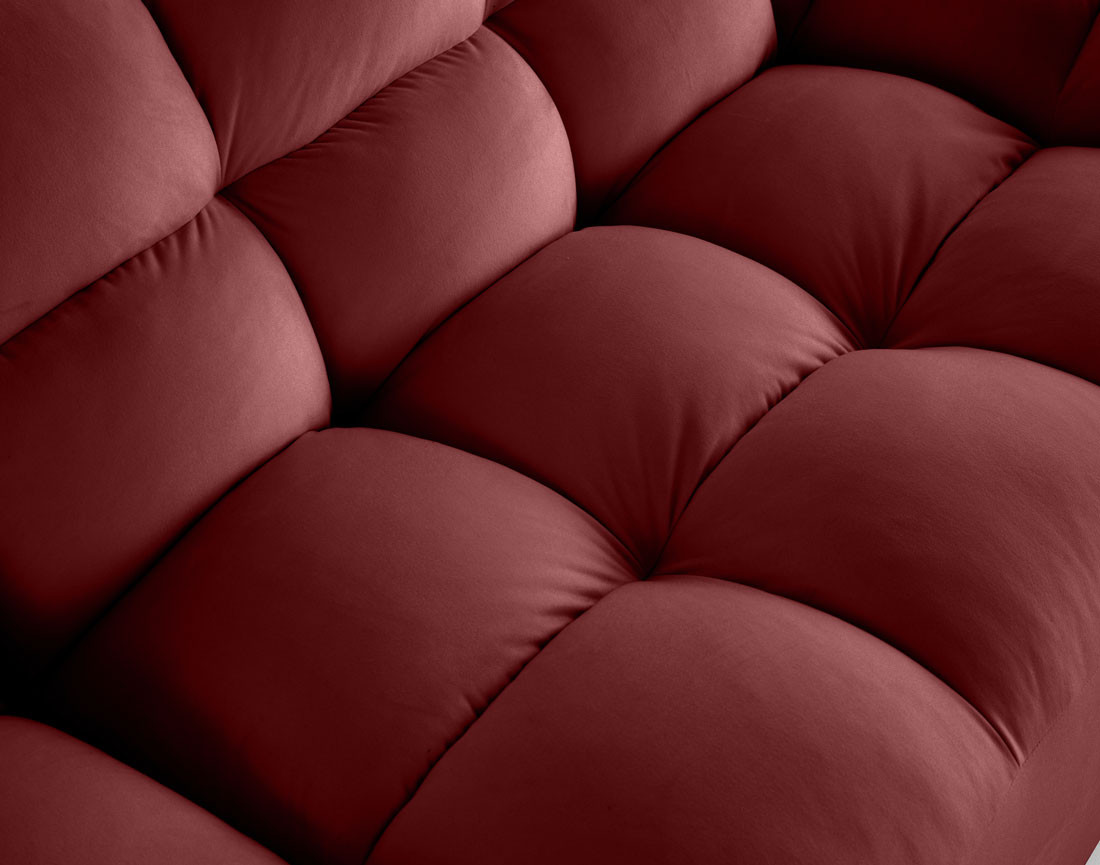 Canapé droit 4 places en velours Napoli