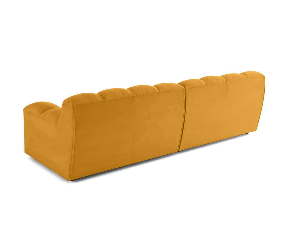 Canapé droit 4 places en velours Napoli