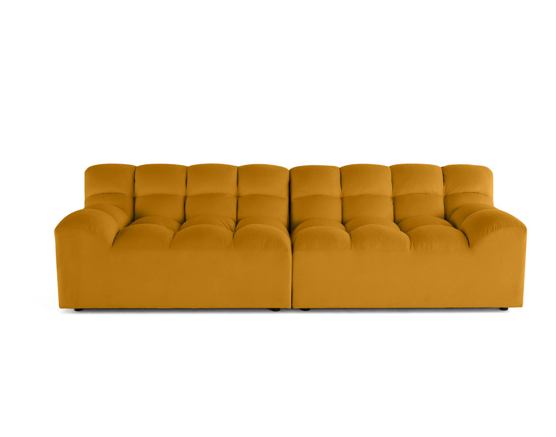 Canapé droit 4 places en velours Napoli