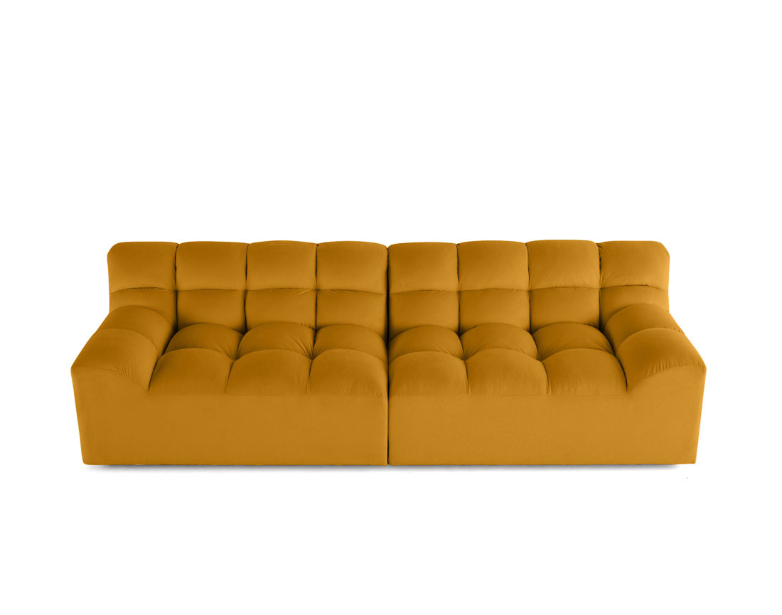 Canapé droit 4 places en velours Napoli