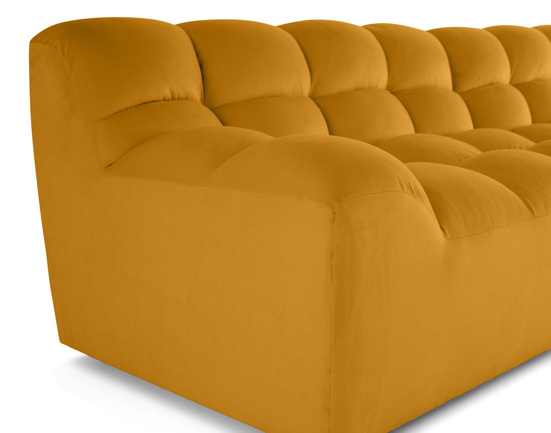 Canapé droit 4 places en velours Napoli