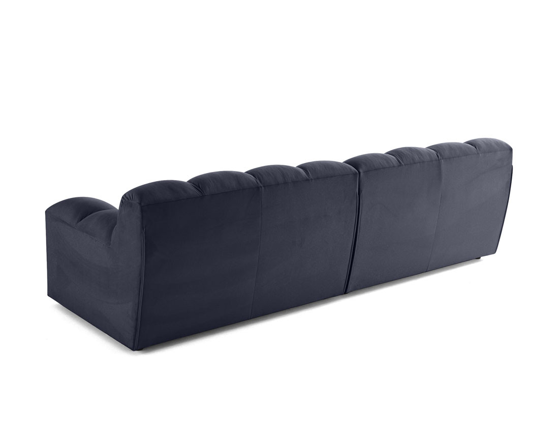 Canapé droit 4 places en velours Napoli