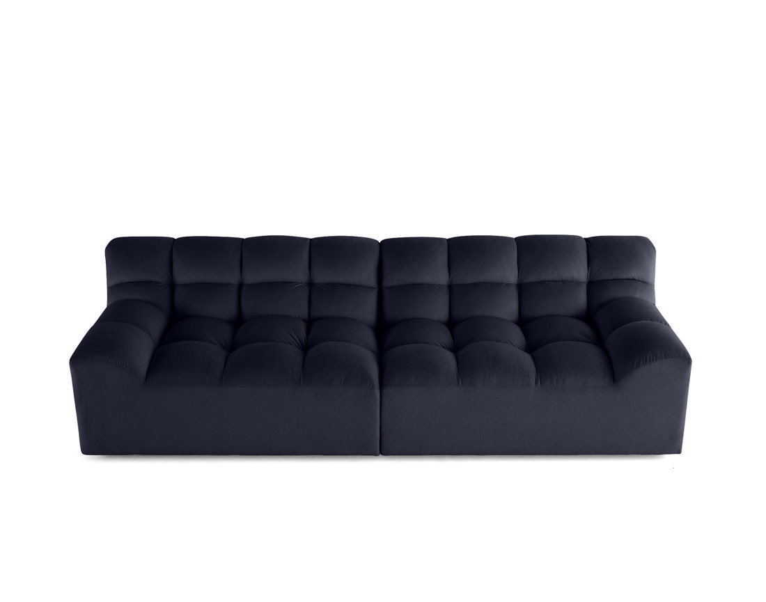 Canapé droit 4 places en velours Napoli