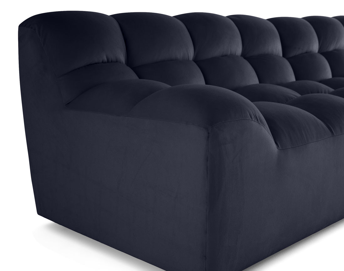 Canapé droit 4 places en velours Napoli