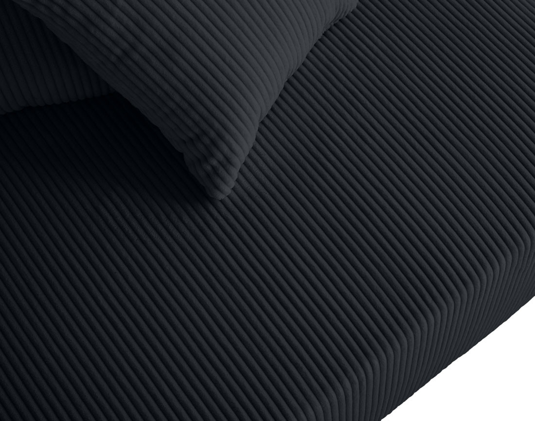 Canapé d'angle modulable 5 places en velours côtelé Edinburg