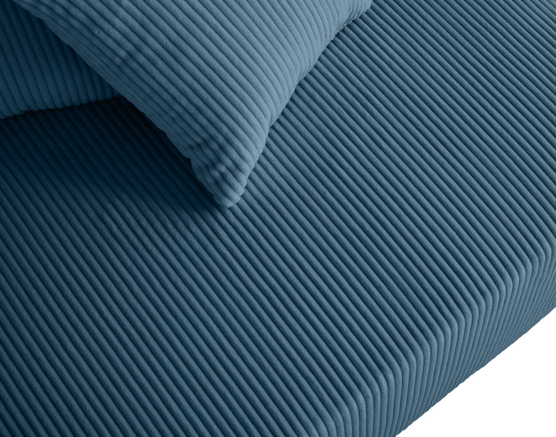 Canapé d'angle modulable 5 places en velours côtelé Edinburg