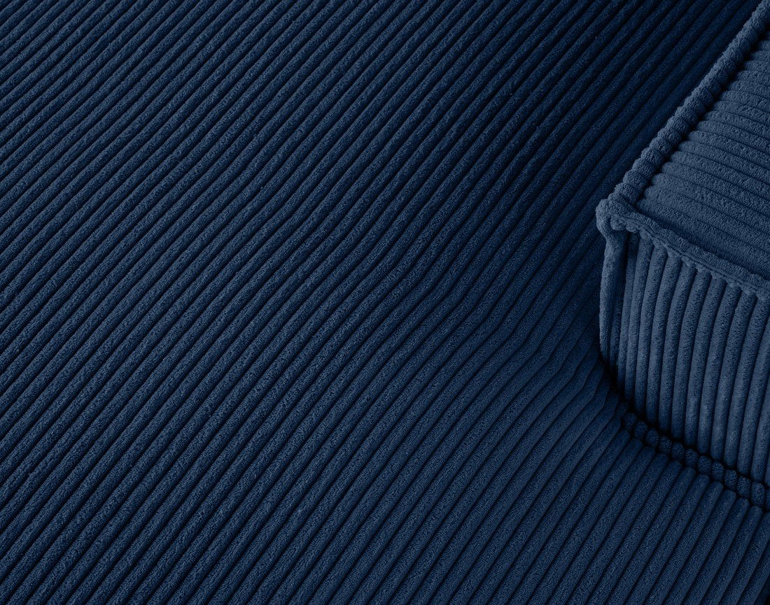 Canapé d'angle droit 4 places en velours côtelé Spiaggia