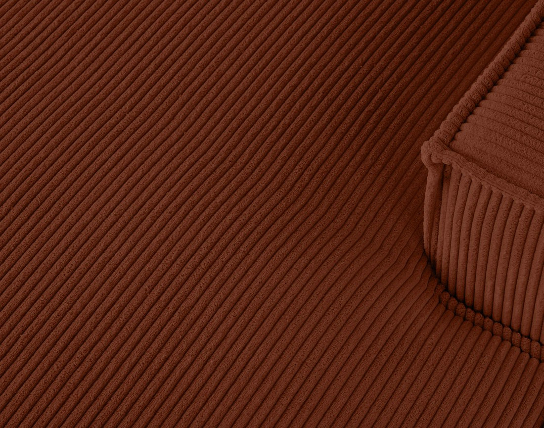 Canapé d'angle droit 4 places en velours côtelé Spiaggia