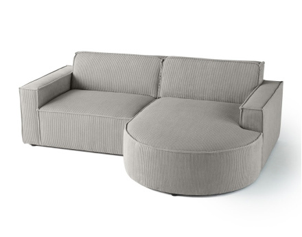 Canapé d'angle droit 4 places en velours côtelé Spiaggia