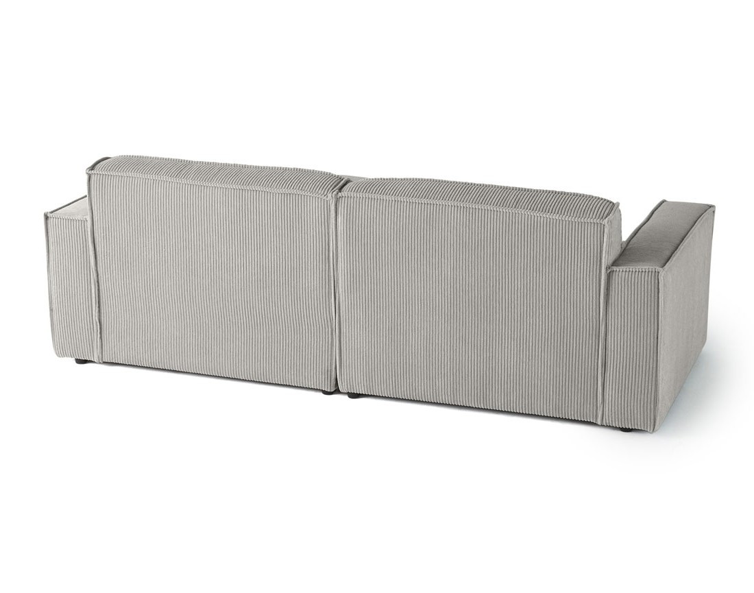 Canapé d'angle droit 4 places en velours côtelé Spiaggia