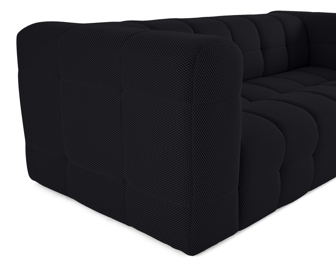 Canapé 3 places en tissu mailles 3D Suzano