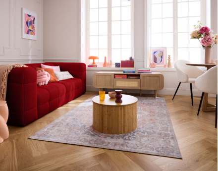 Canapé 3 places en tissu mailles 3D Suzano