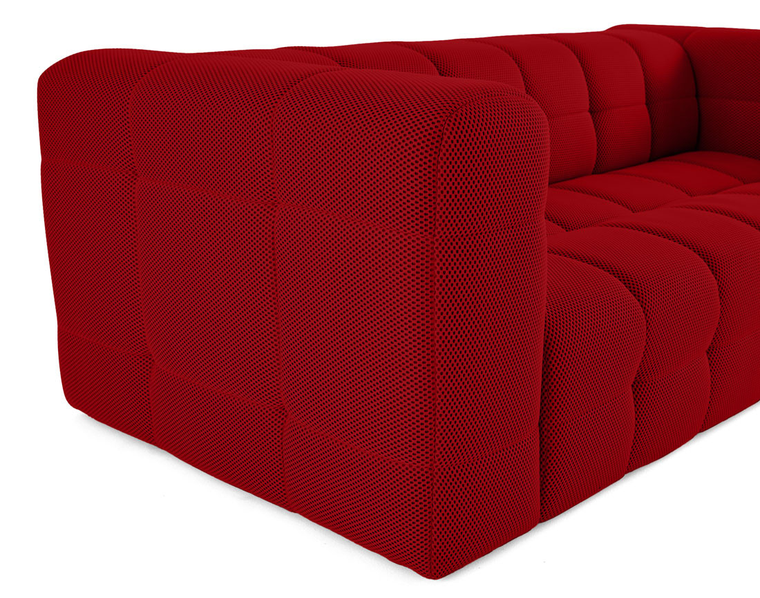 Canapé 3 places en tissu mailles 3D Suzano