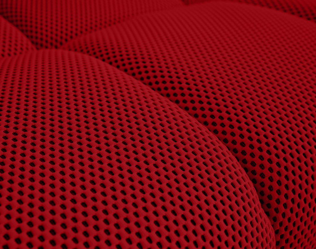 Canapé 3 places en tissu mailles 3D Suzano