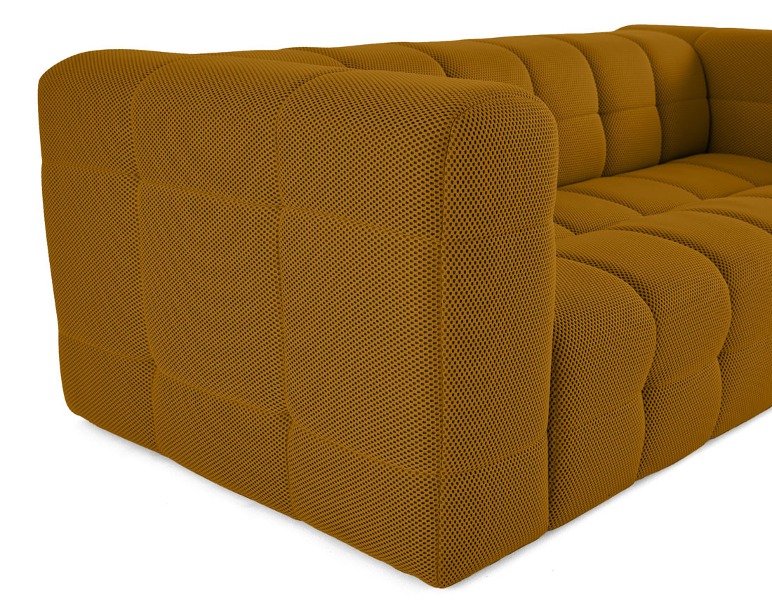 Canapé 3 places en tissu mailles 3D Suzano